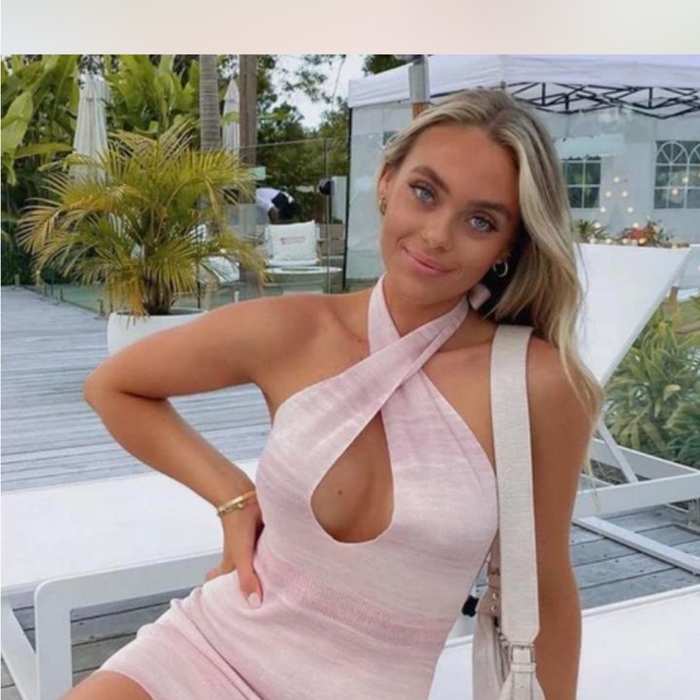 Beginning Boutique Blush Backless Dress